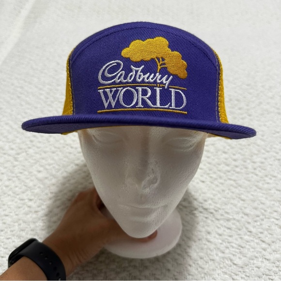 Rare Cadbury World Purple Baseball Cap Trucker Hat One Size Fits All Adjustable - Picture 2 of 9